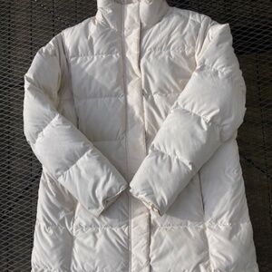 LL Bean Down Large Down Coat in Winter White